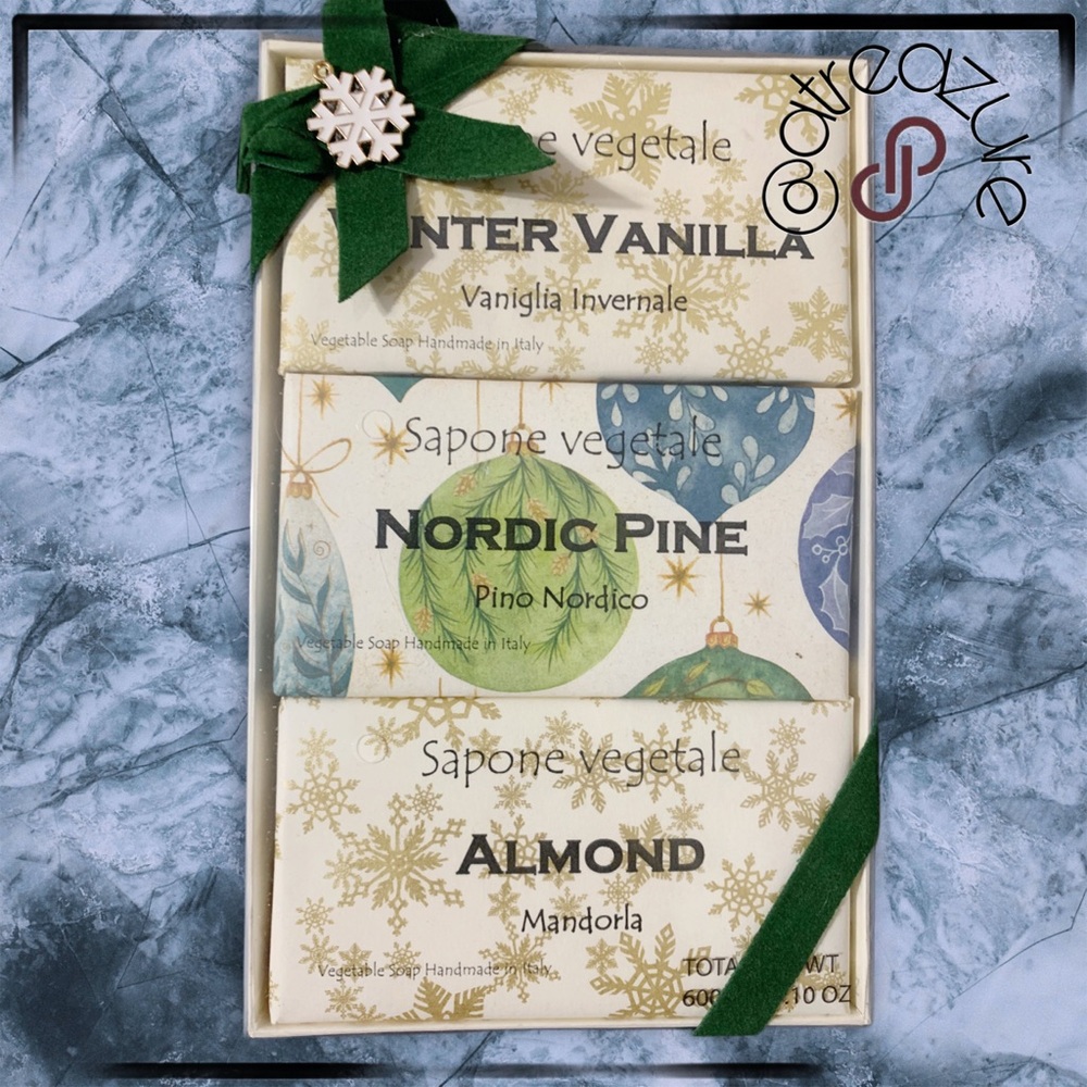 Alchimia Green Holiday Soap Trio